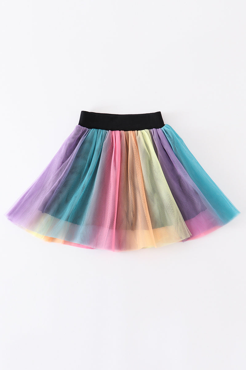 Rainbow girl tutu skirt