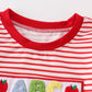 Red french knot ABC apple pencil boy top