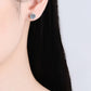 2 Carat Moissanite Rhodium-Plated Stud Earrings