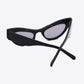 UV400 Rhinestone Trim Cat-Eye Sunglasses