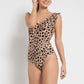 Marina West Swim Full Size Float On Ruffle Faux Wrap One-Piece in Leopard