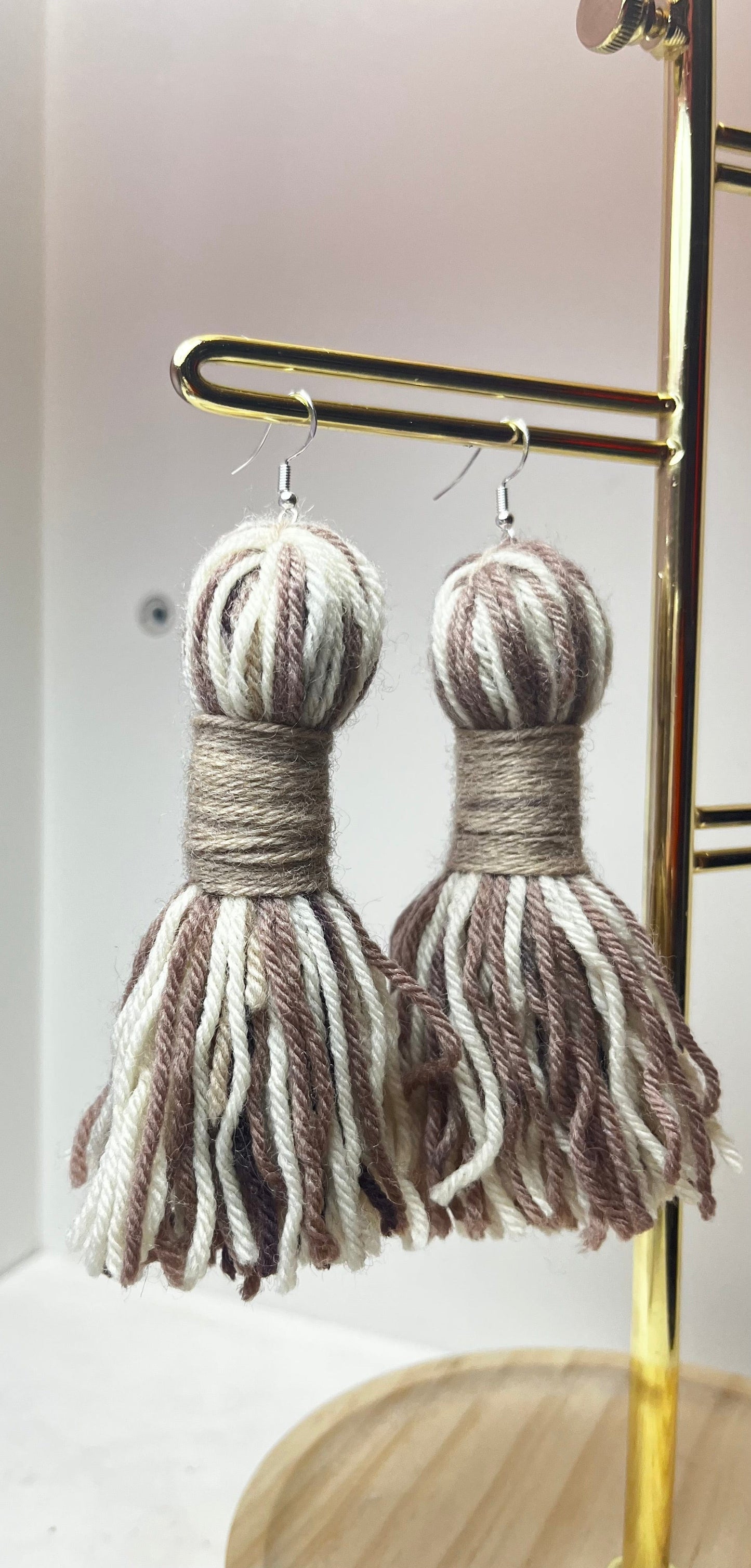 Limited Edition Brown & White Chandelier Earrings