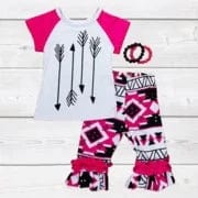 Black and Pink Arrows and Aztec Set
