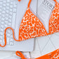Leopard Print Halter Neck Tie Side Bikini Set